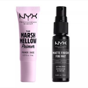 NYX Professional Makeup Setting Spray Matte Finish Fini Mat Marsh Mellow Primer